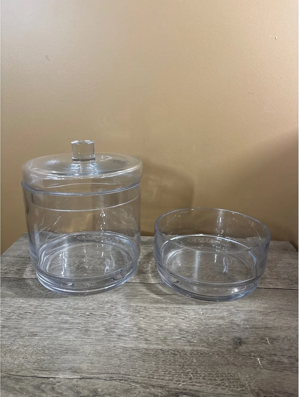 Clear Acrylic Stackable Storage Containers Set of 3